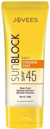 Jovees Herbal Sunblock SPF 45 3 in 1 For All Skin 50g - ShopXonline